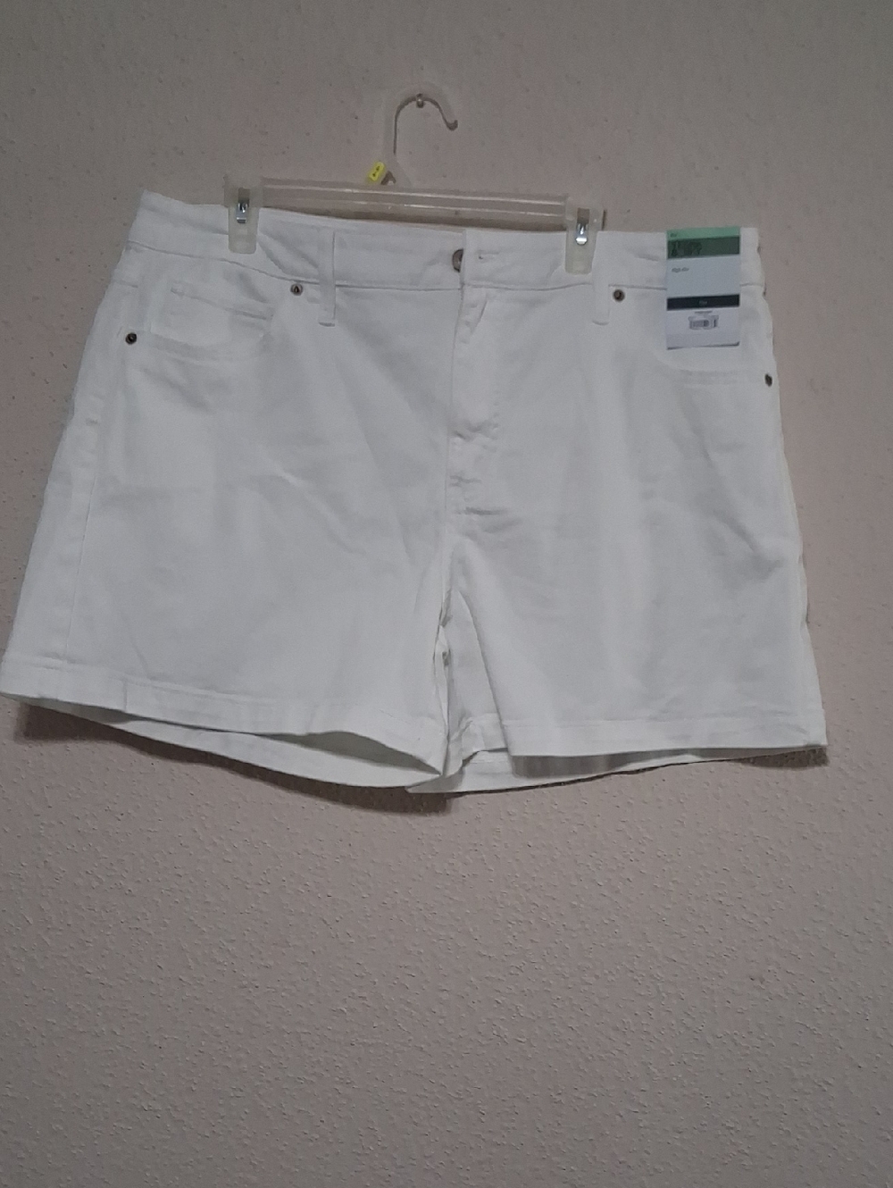Terra & Sky Crisp White High-Waist Bermuda Shorts